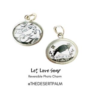 Let Love Soar Reversible Photo Charm ✨ | Conquer Double-Sided Inspiration Charm